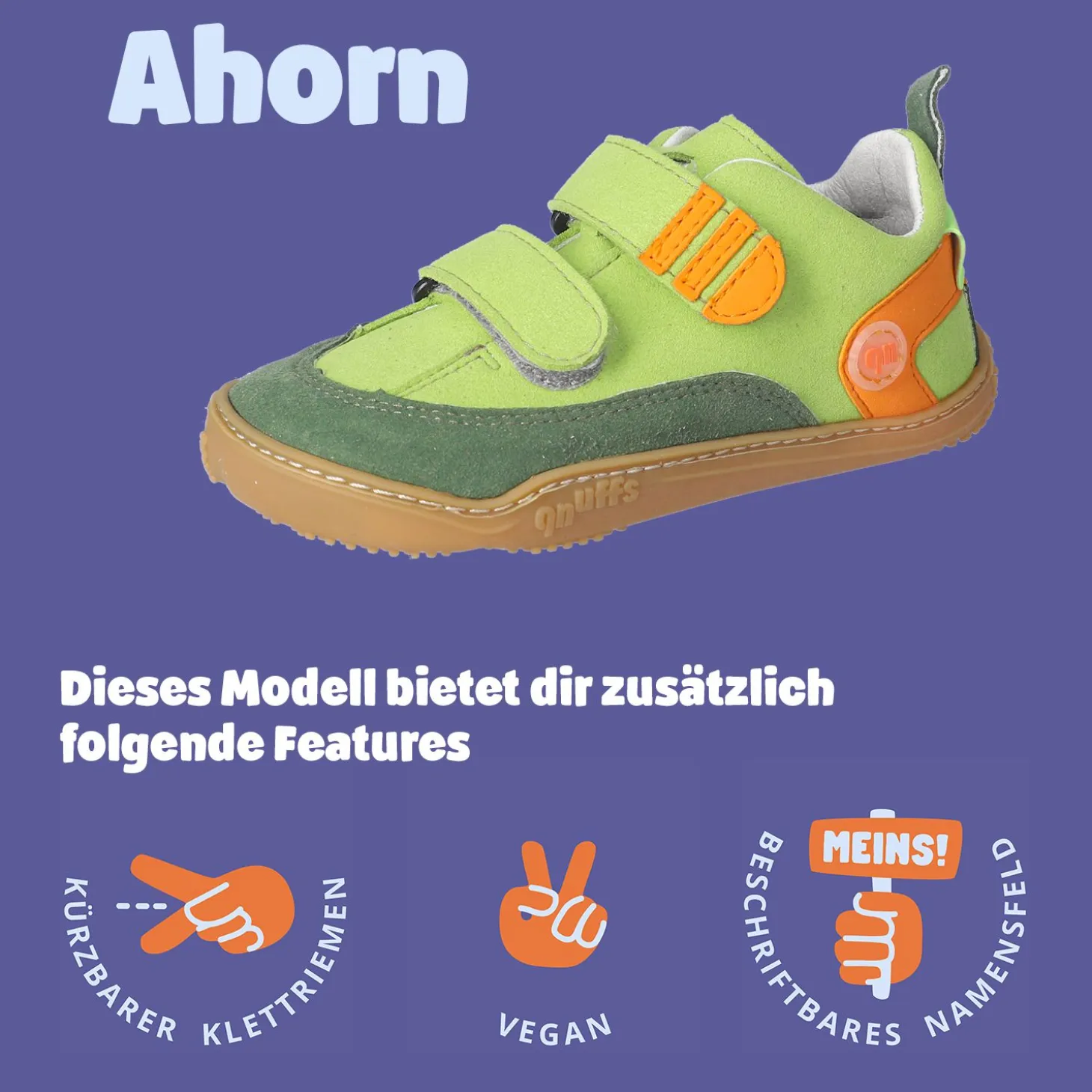 AHORN - Barfußschuhe Grün