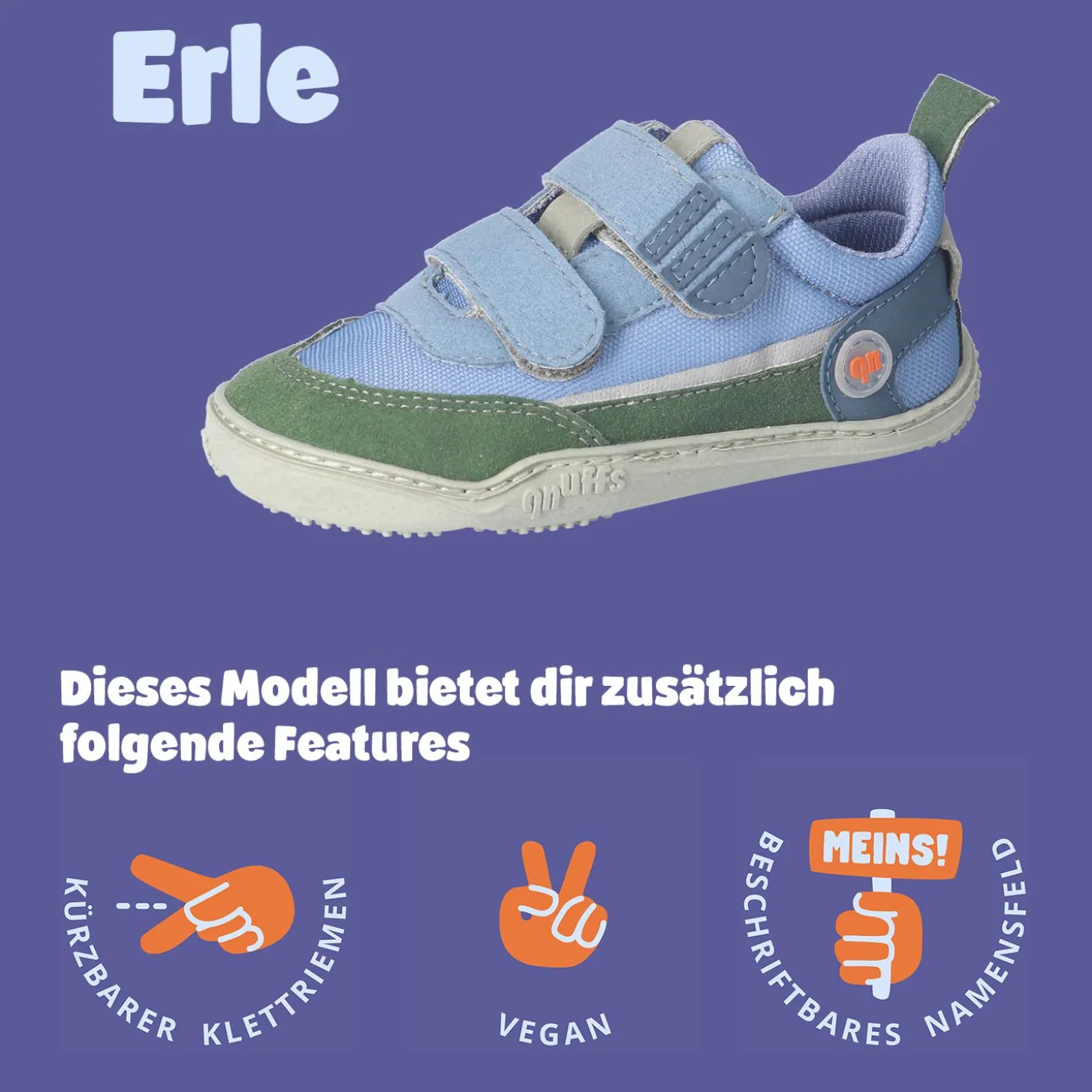 ERLE - Barfußschuhe Grün