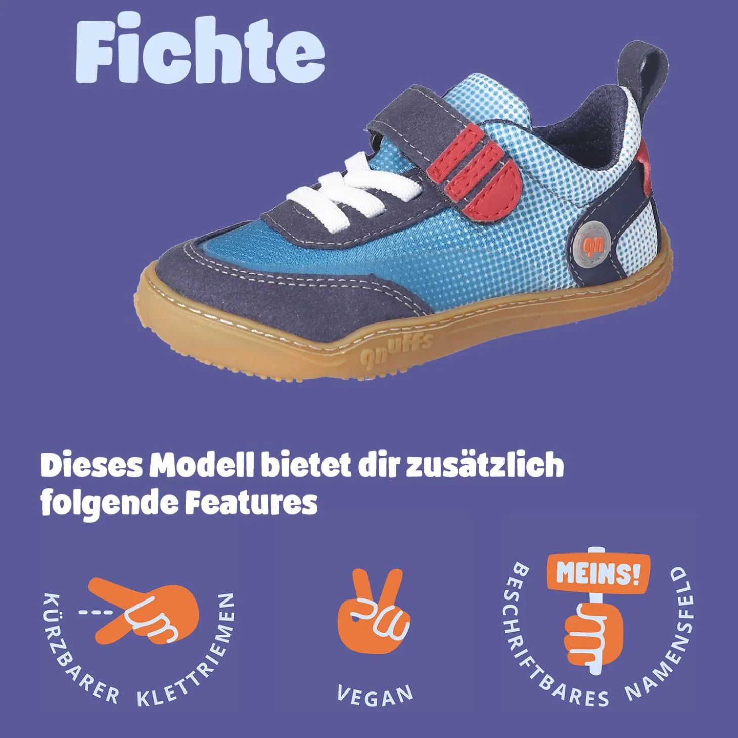 FICHTE - Barfußschuhe Blau