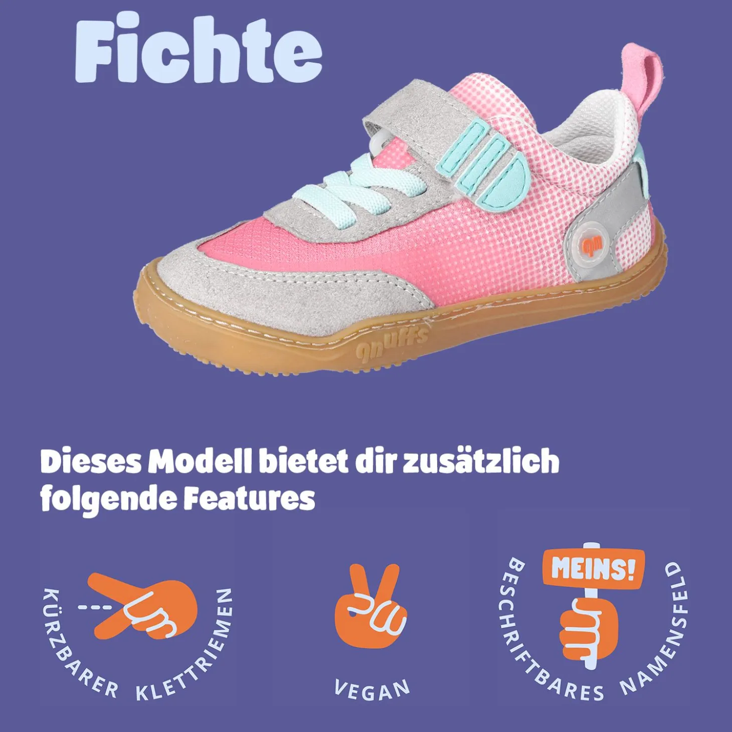 FICHTE - Barfußschuhe Grau