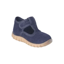 Kinder Klett-Hausschuhe Blau