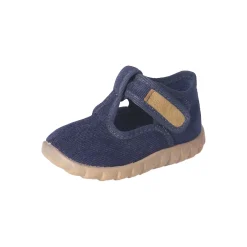 Kinder Klett-Hausschuhe Blau