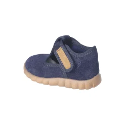 Kinder Klett-Hausschuhe Blau