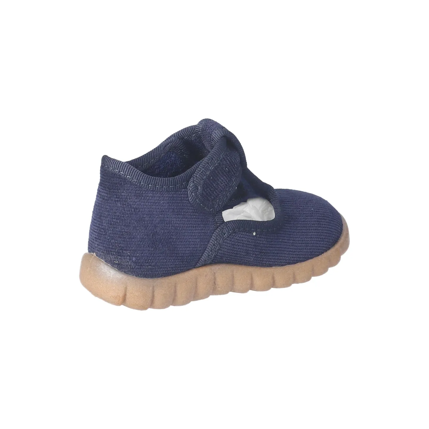 Kinder Klett-Hausschuhe Blau