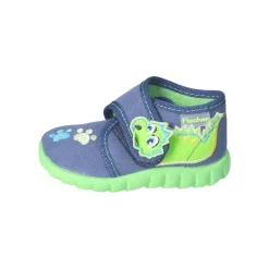Kinder Klett-Hausschuhe Dino