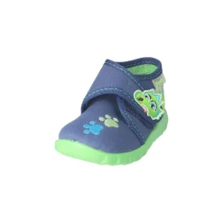 Kinder Klett-Hausschuhe Dino