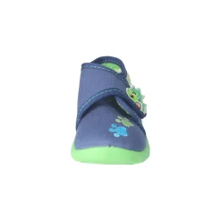 Kinder Klett-Hausschuhe Dino