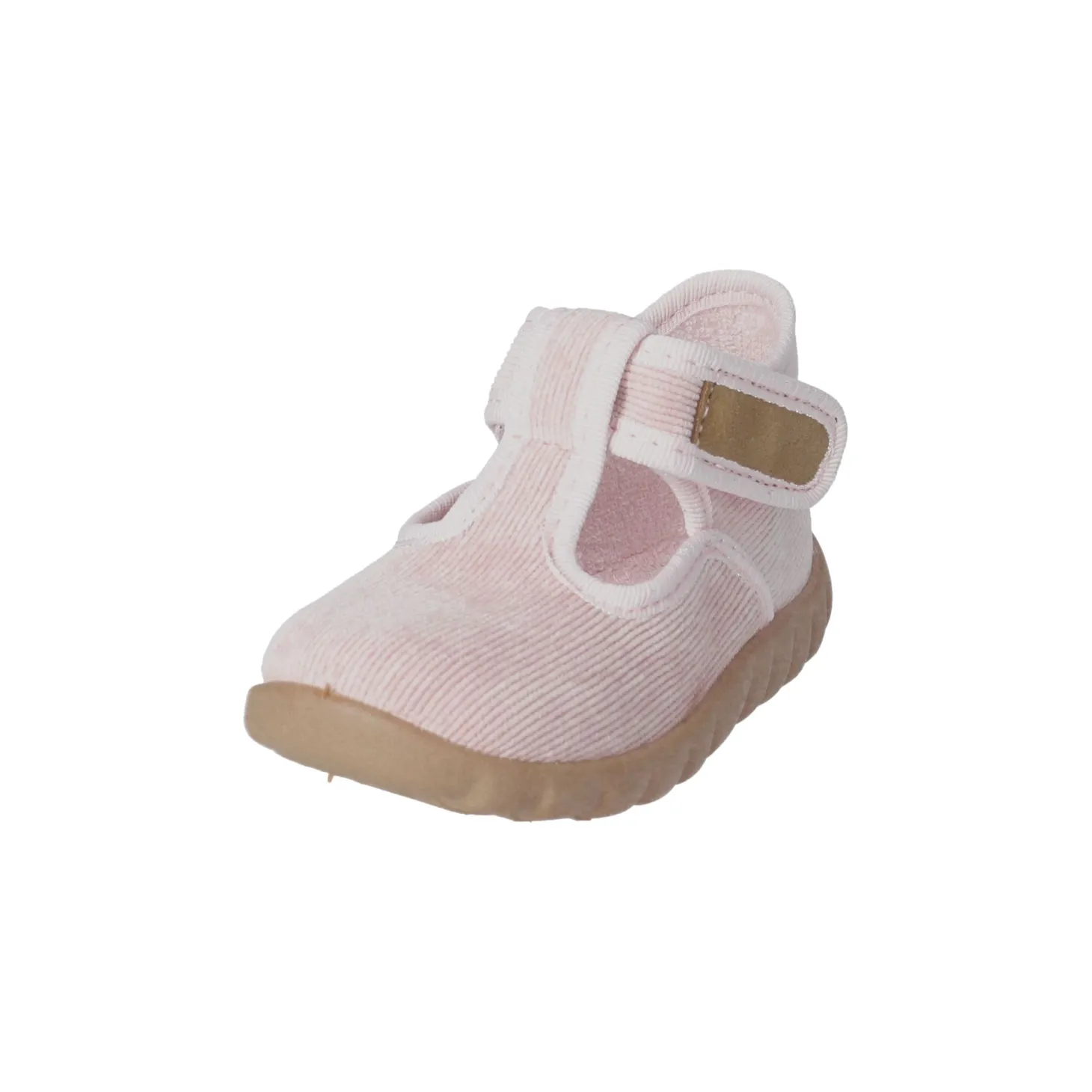 Kinder Klett-Hausschuhe Rosa