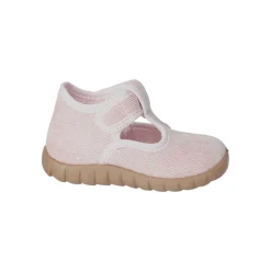 Kinder Klett-Hausschuhe Rosa