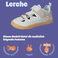 LERCHE - Barfußschuhe Blau