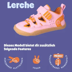 LERCHE - Barfußschuhe pink
